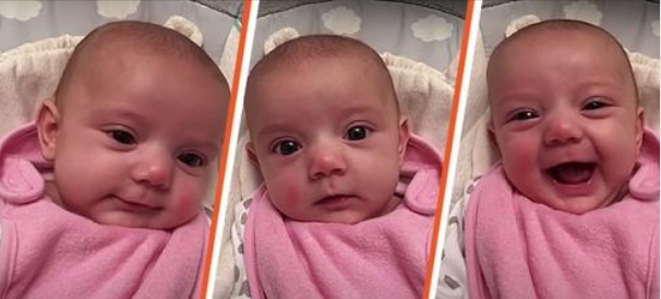 Une mère n'arrive pas à retenir ses émotions quand elle entend son bébé de 8 semaines prononcer ses 'premiers mots'